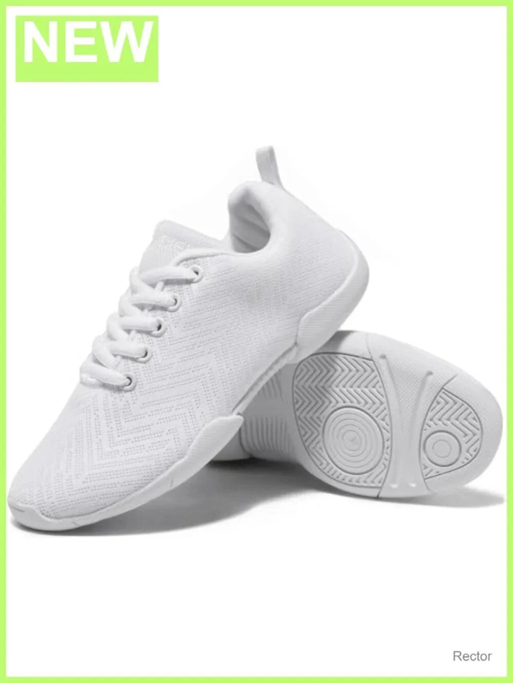 Girls Cheerleading Shoes Breathable Knit Athletic Sneakers